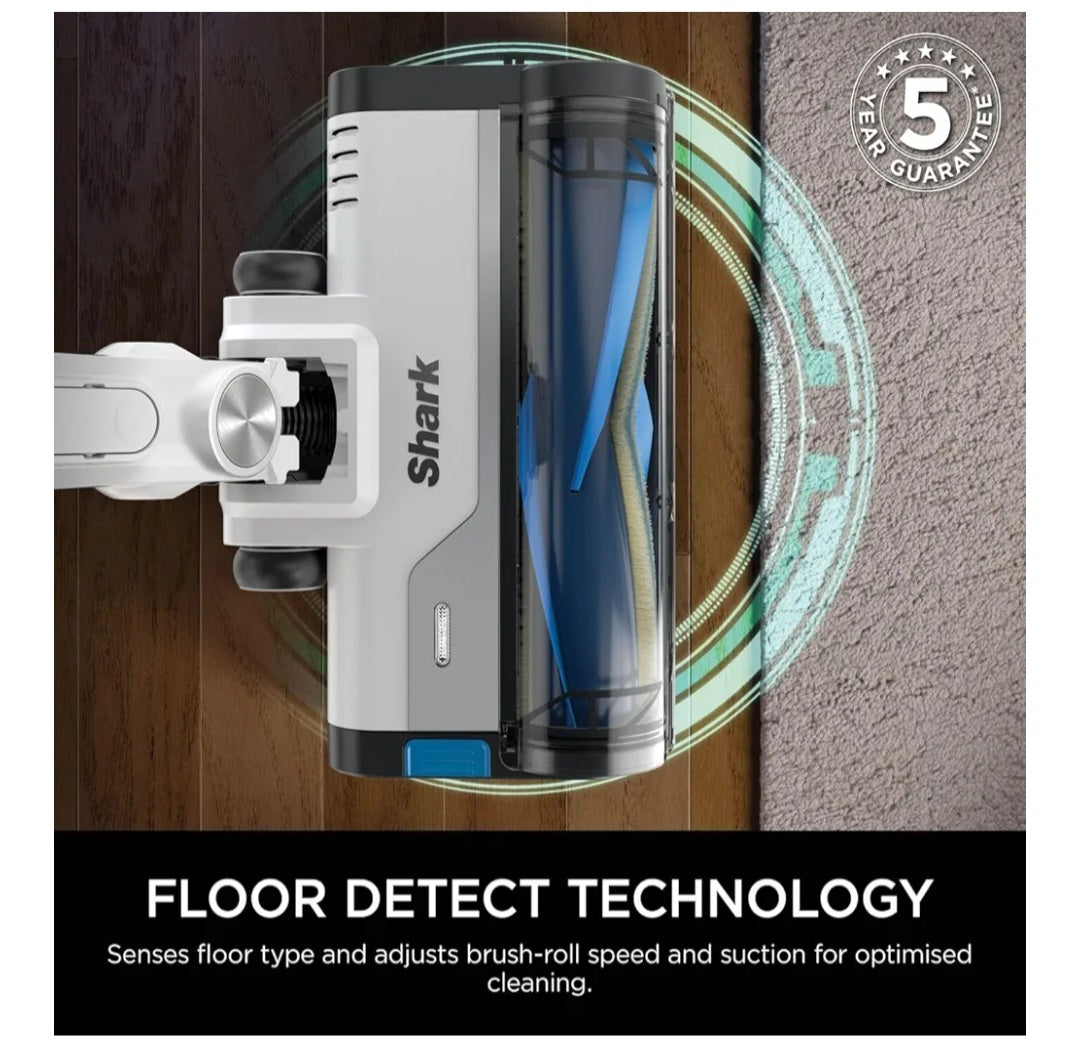 Shark PowerPro Cordless Stick Vacuum Cleaner, Lightweight, Floor Detect Technology, Anti-Hair Wrap Technology, Anti-Allergen Complete Seal, Flexible, Handheld mode, Navy Metallic, IZ380UK