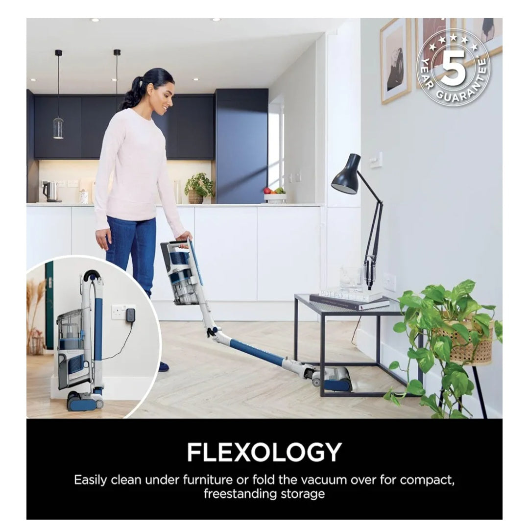 Shark PowerPro Cordless Stick Vacuum Cleaner, Lightweight, Floor Detect Technology, Anti-Hair Wrap Technology, Anti-Allergen Complete Seal, Flexible, Handheld mode, Navy Metallic, IZ380UK